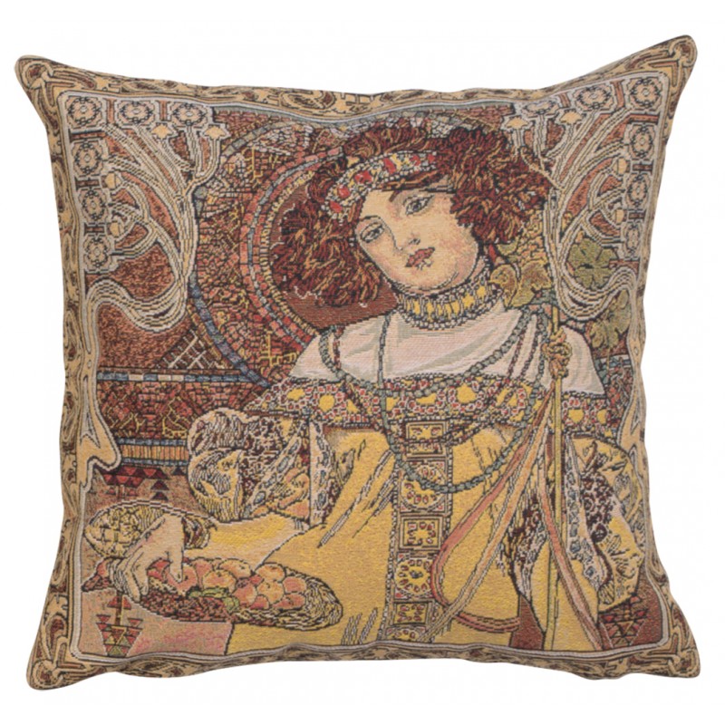 Tapisserie Murale L'Automne Mucha, Jacquard 70x146cm, Coton, Metrax