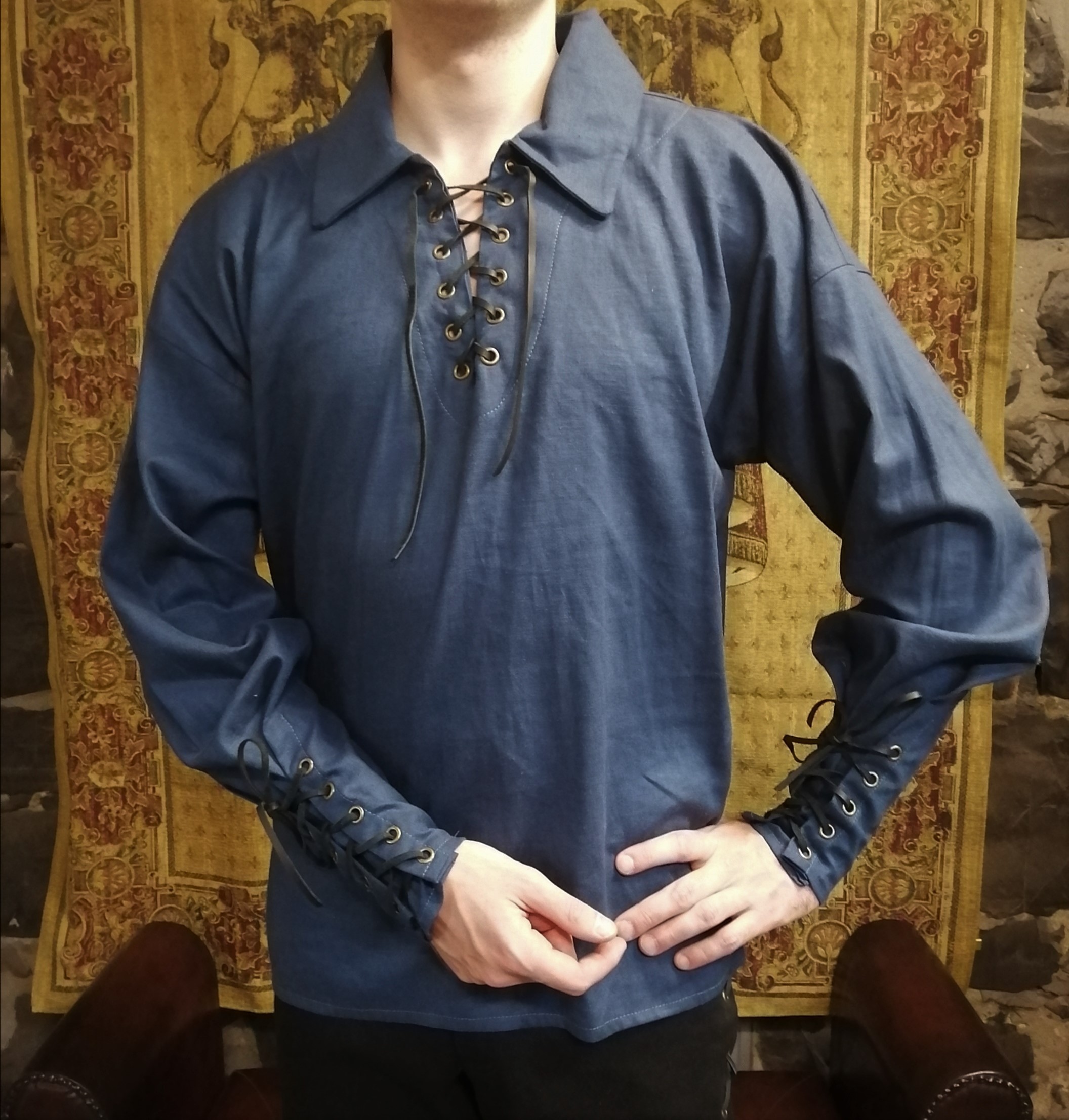 Medieval Shirt Lucas - Blue